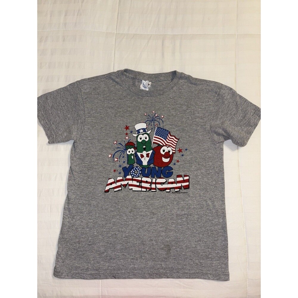 Delta Y2K Veggie Tales Tee Unisex Sz M July 4th Youth